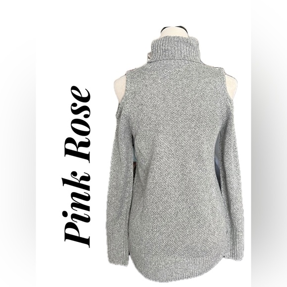 B7 NWT Pink Rose Sweater in MEDIUM Heather & Grey Marled Size S - Picture 2 of 7